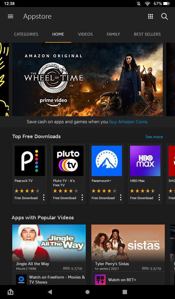 Amazon Fire OS screenshot App Store