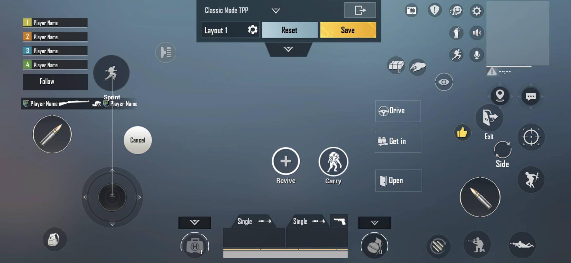 Customize buttons in PUBG Mobile 2