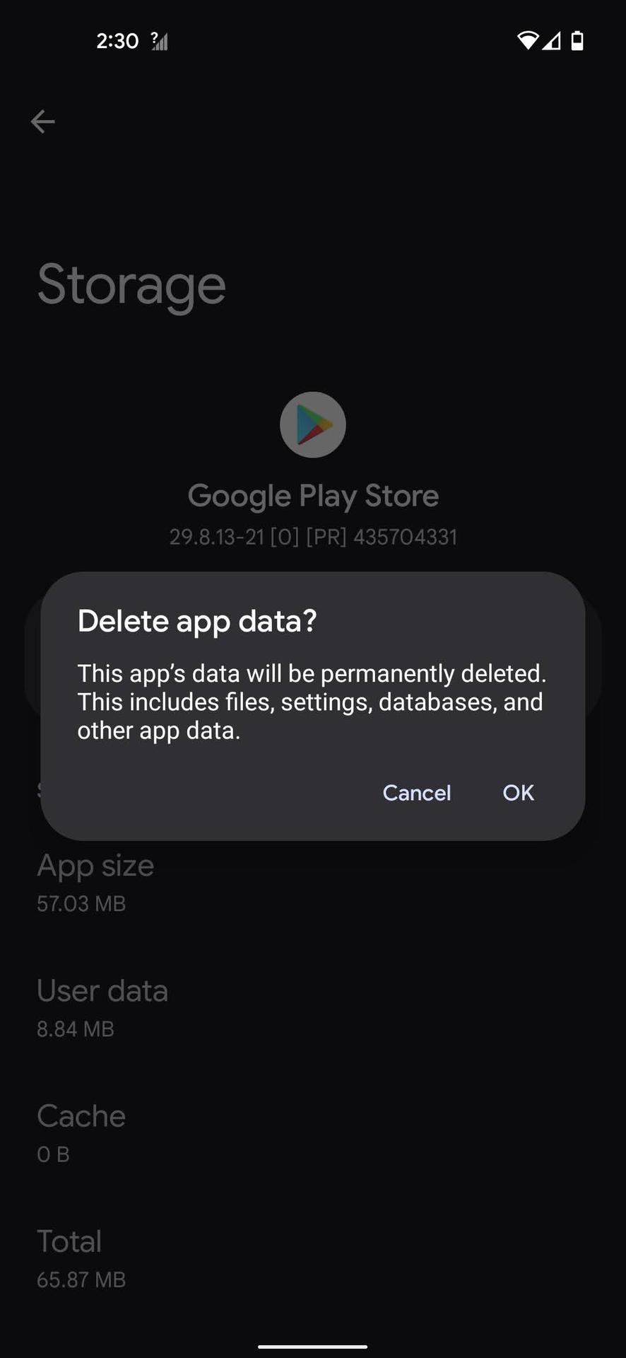 How to clear app storage 6