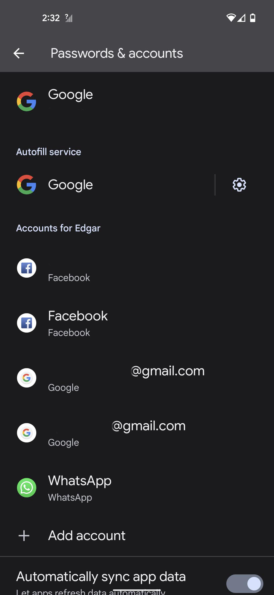 How to remove a Google account on Android 2