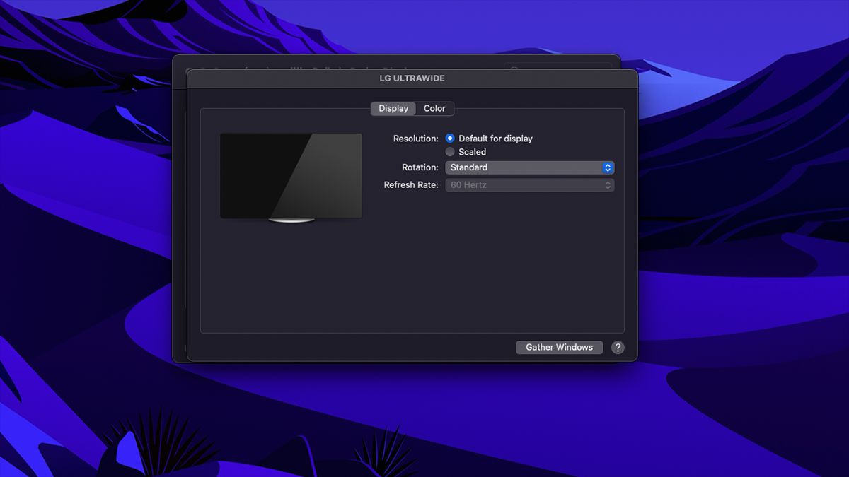 Mac External Monitor Settings Window