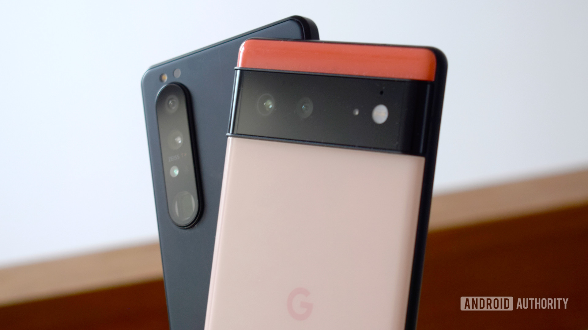 Sony Xperia 1 III side by side with cherry red Google Pixel 6