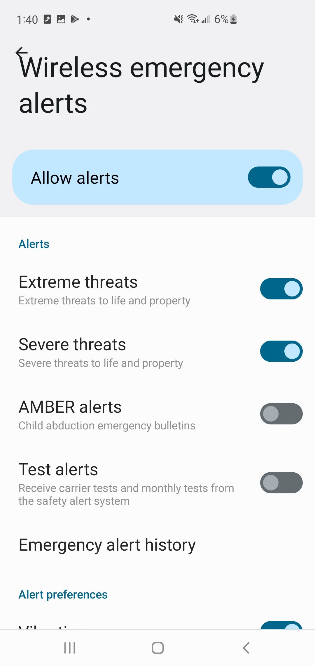 Turn off amber alerts on Samsung phones 8