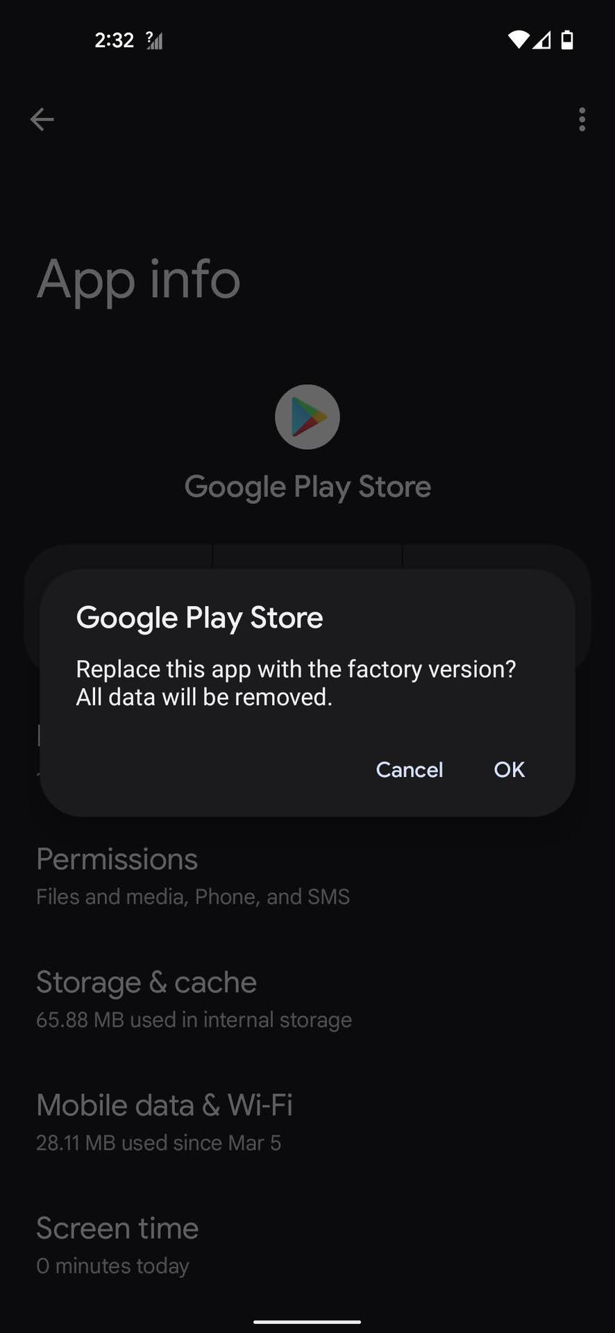Uninstall Google Play Store updates 5