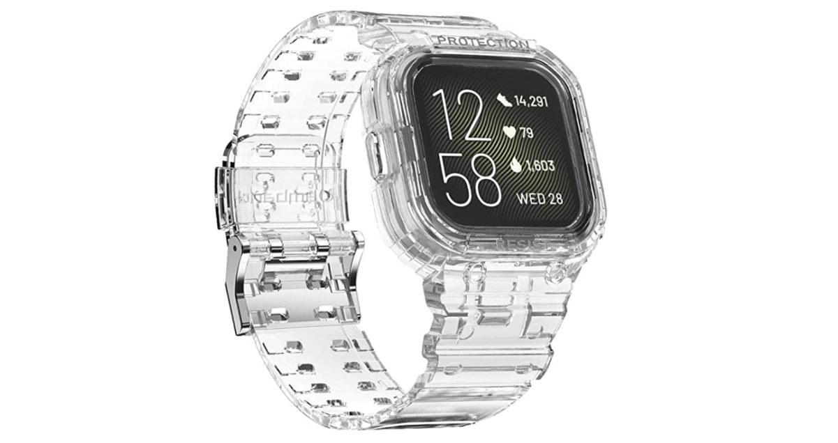 amband clear band fitbit versa 2 bands