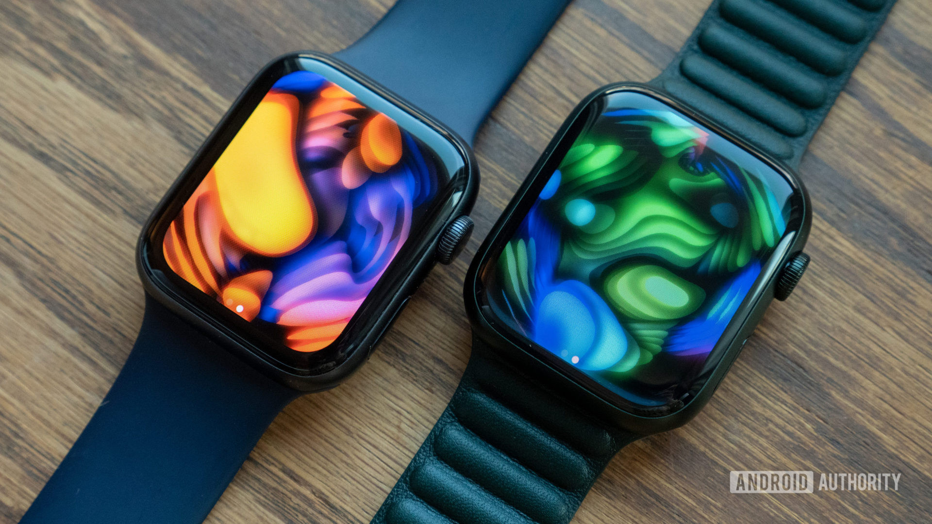 An image of the Apple Watch Series 6 and Series 7 laying on a table showing the Mindfulness app