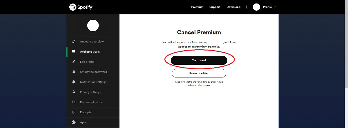 the yes cancel button on the web browser