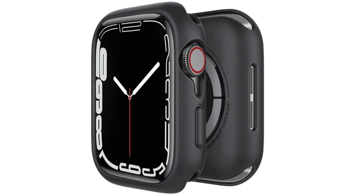 The Caseology Nero is an Apple Watch Series 8 case compatible with older models as well.