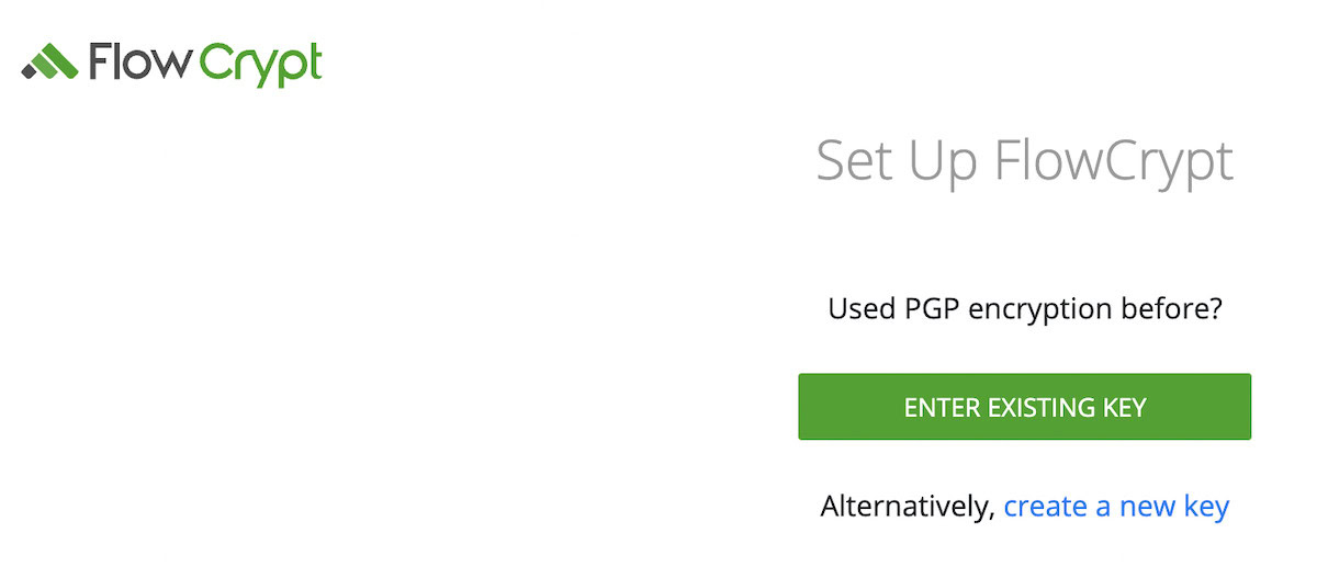 flowcrypt setup