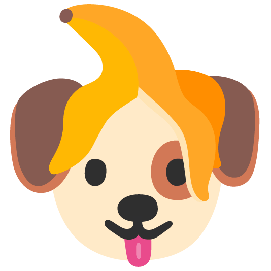 gboard emoji kitchen combo dog + banana