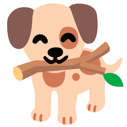 gboard emoji kitchen combo dog + tree log