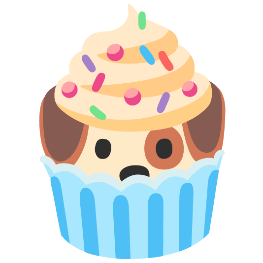gboard emoji kitchen combo dog + cupcake