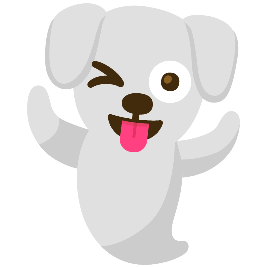 gboard emoji kitchen combo dog + ghost