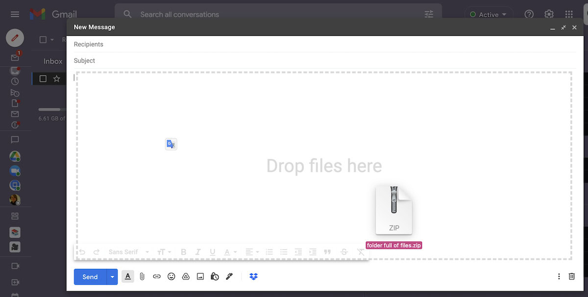 gmail desktop drag zip file