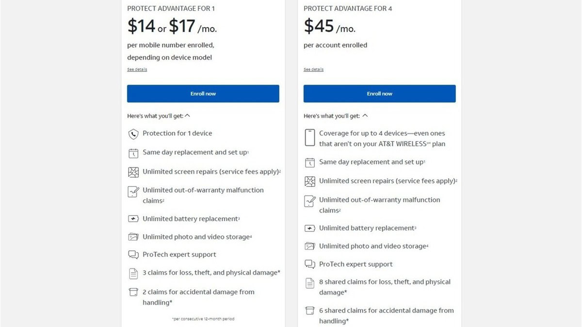 AT&amp;T insurance plans