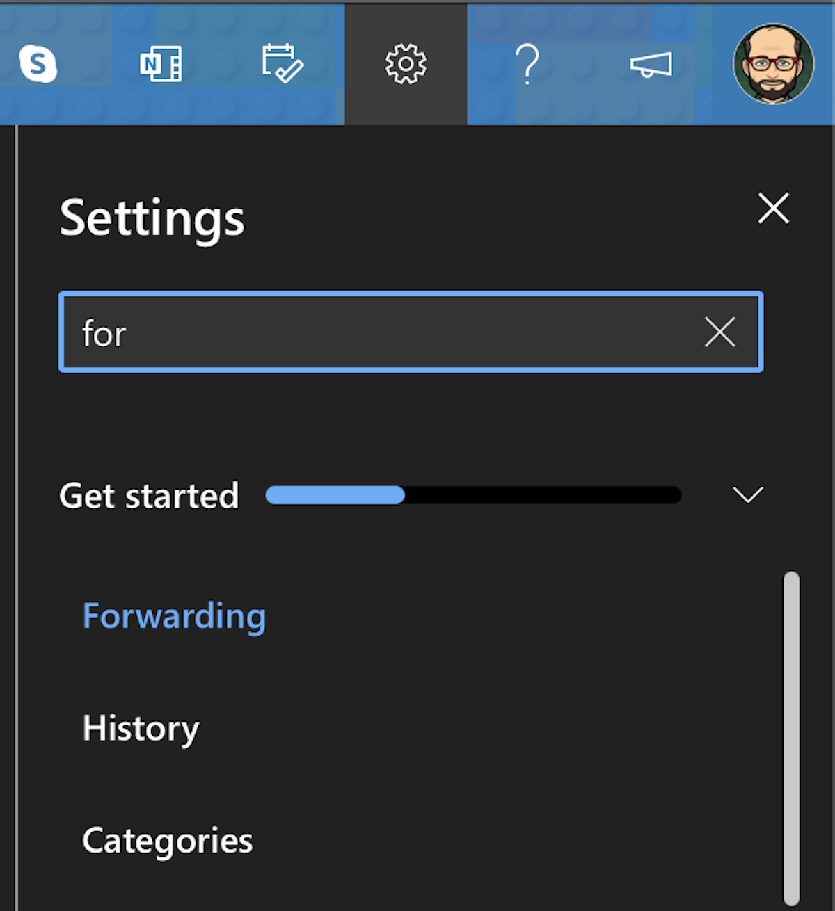 outlook settings forwarding