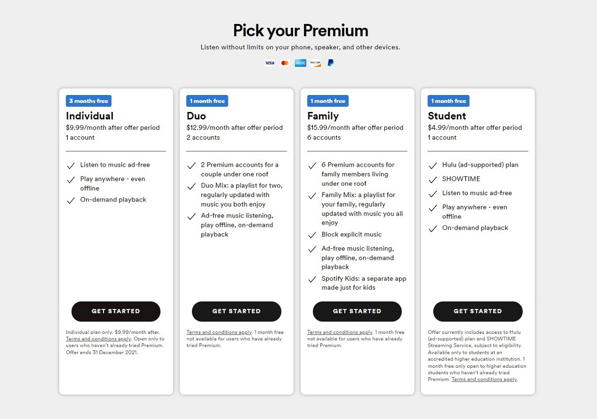 pick premium type spotify
