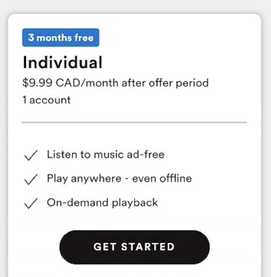spotify premium mobile signup screenshot 3
