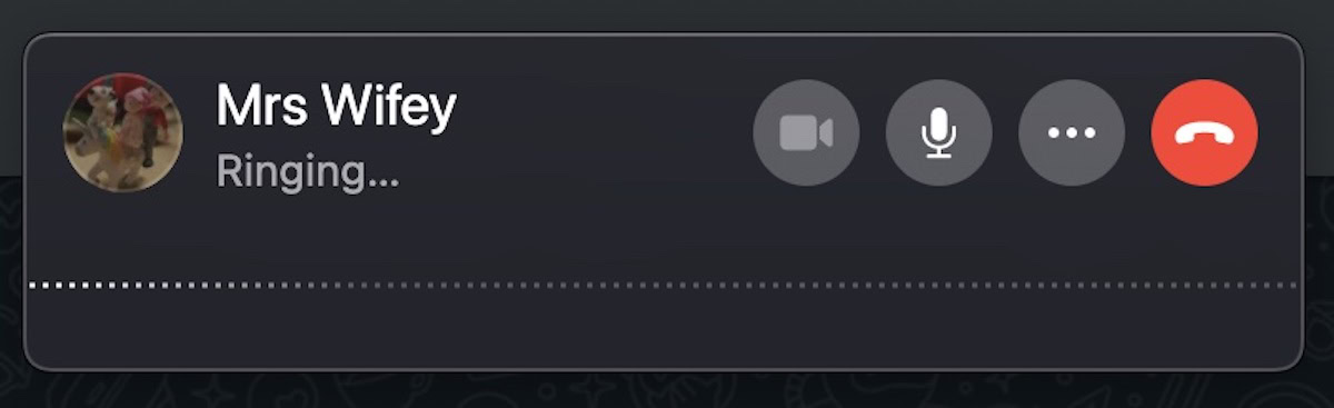 whatsapp desktop ringing