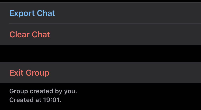 whatsapp group exit group
