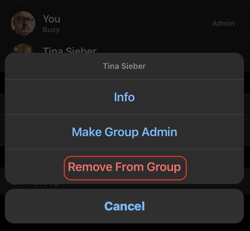 whatsapp group remove someone