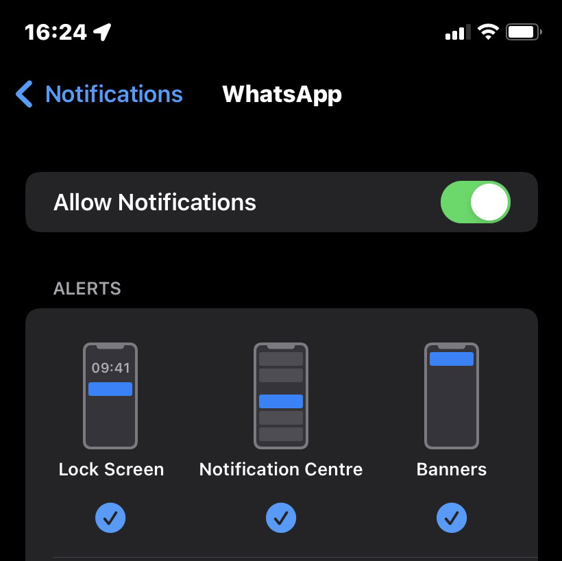 notificaciones whatsapp ios