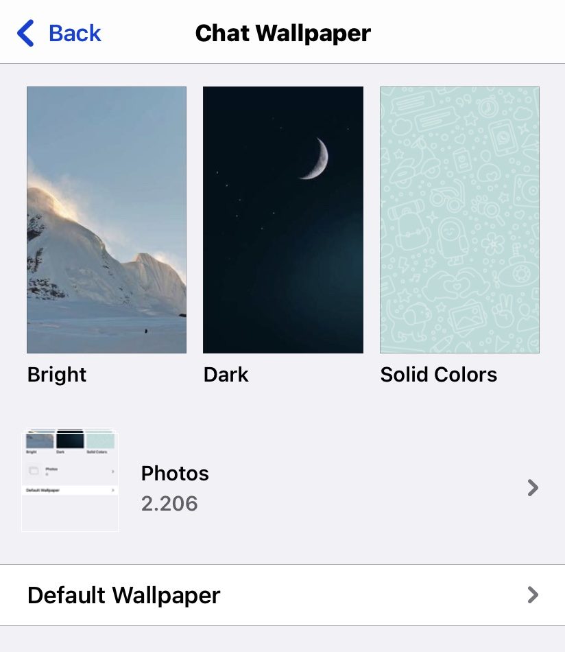 whatsapp mobile wallpaper selection