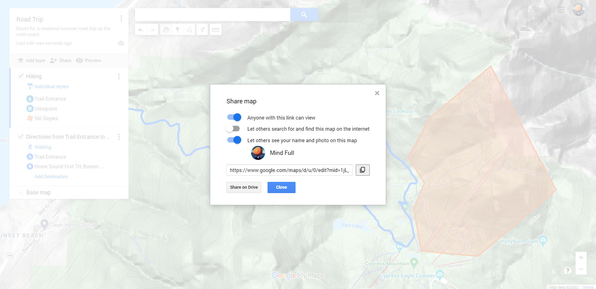 Share custom Google Map