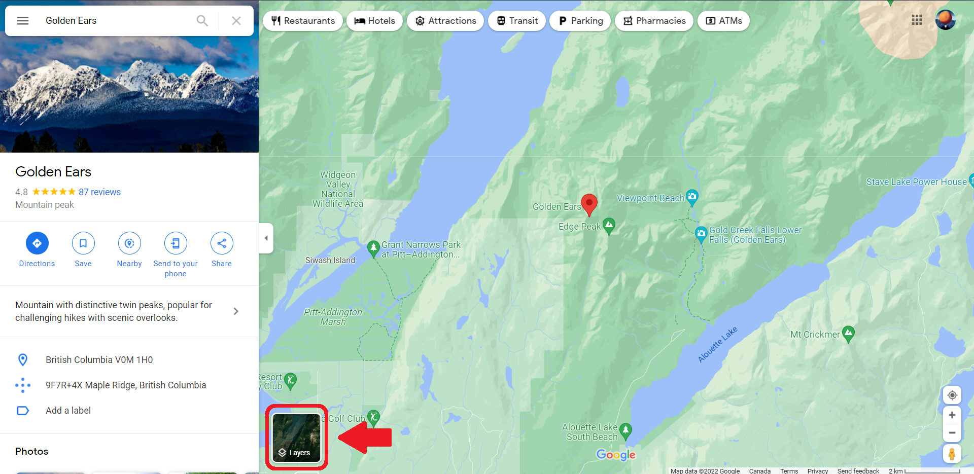 Google Maps Terrain view