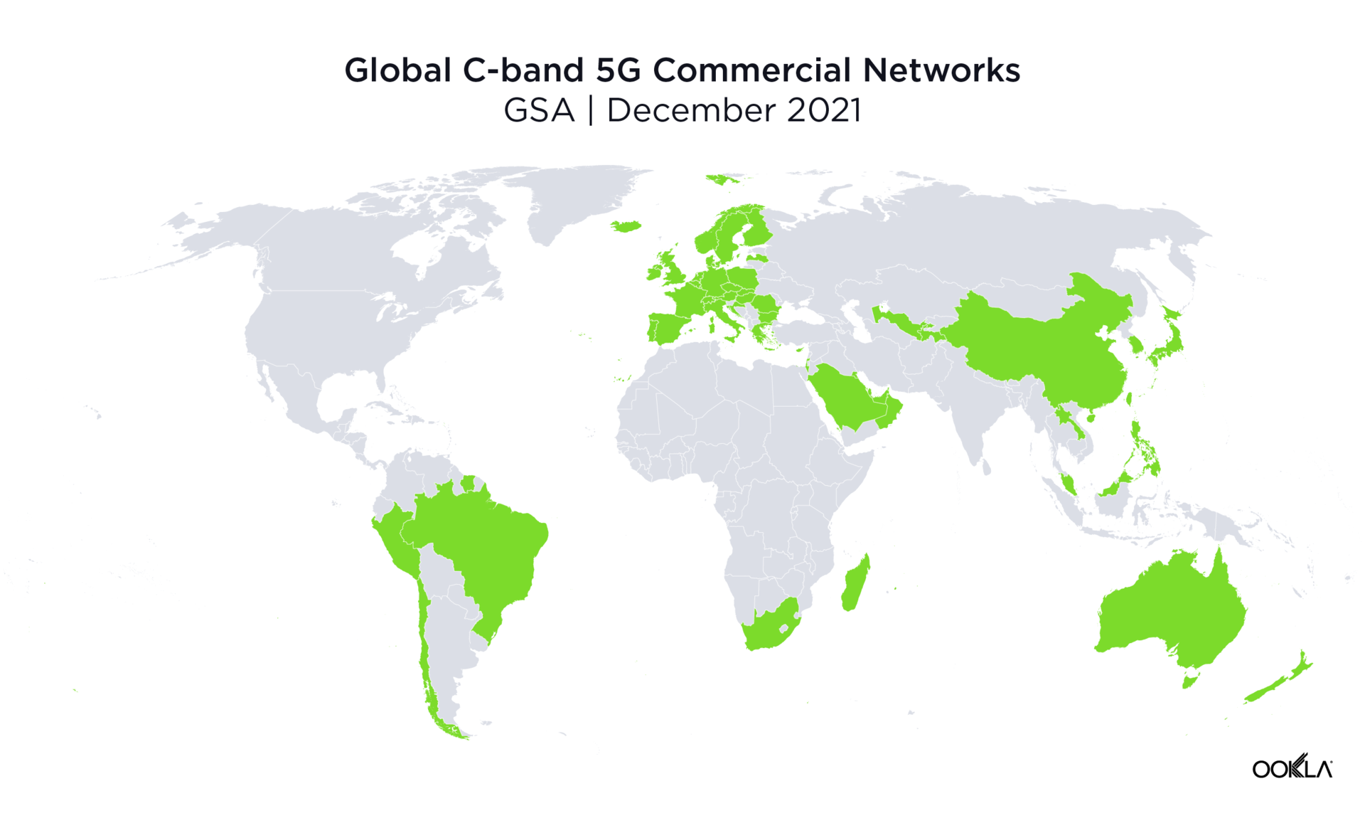 C band 5G world map