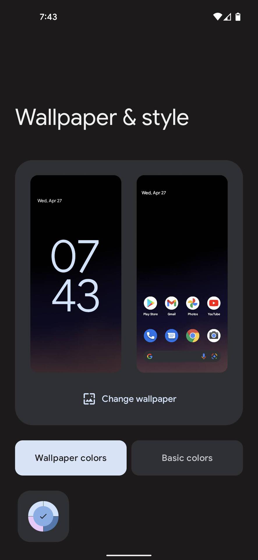 Change wallpaper on Android 12 2