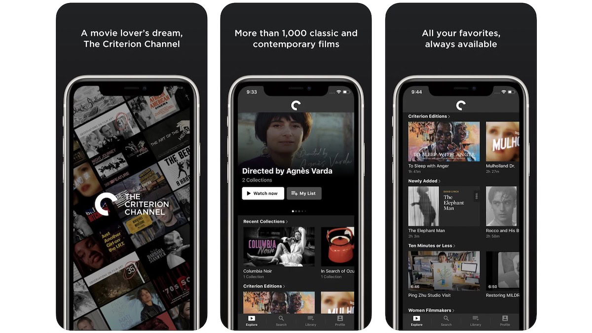 Criterion Channel app images