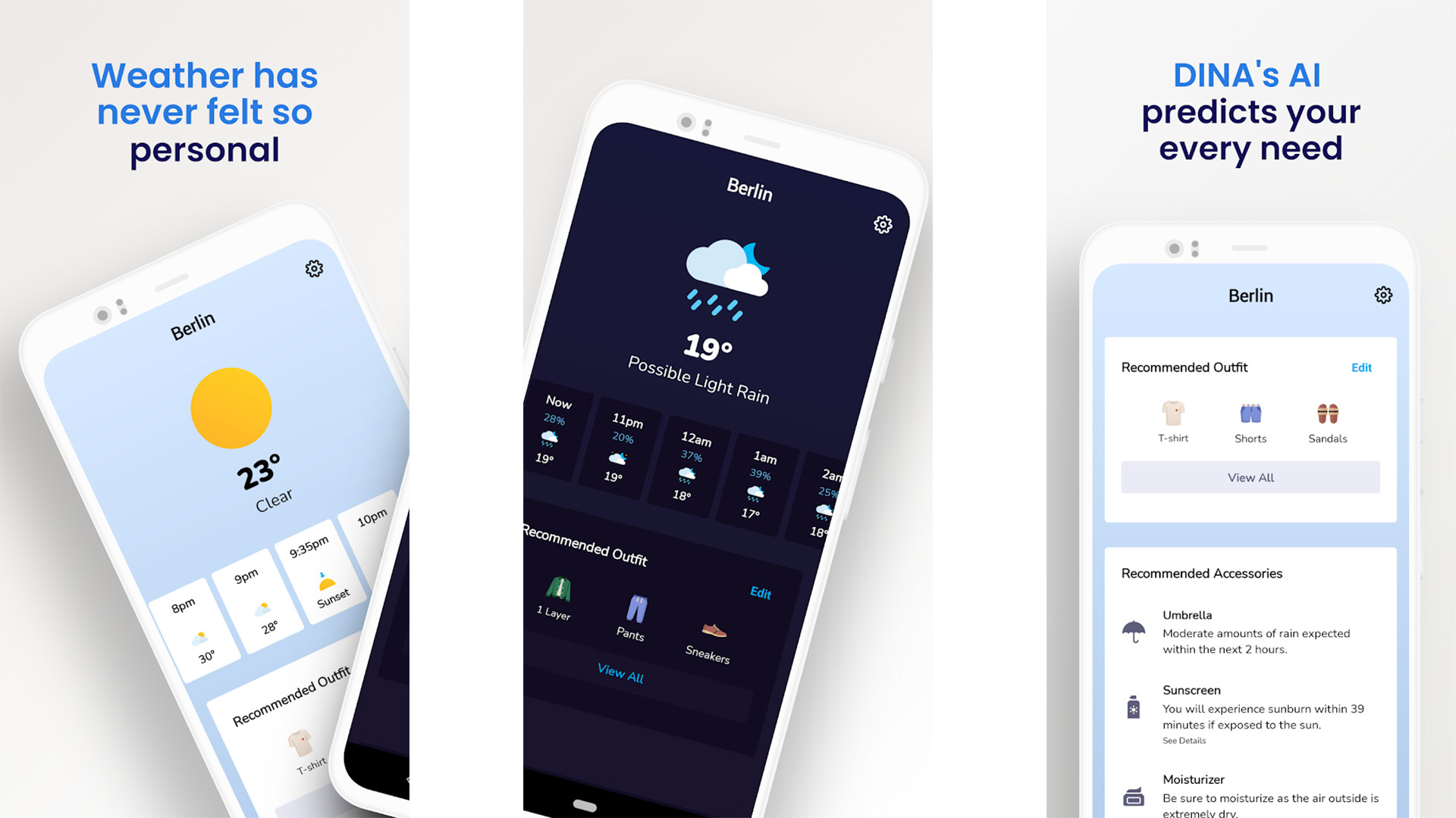 DINA Personalized Weather screenshot 2022