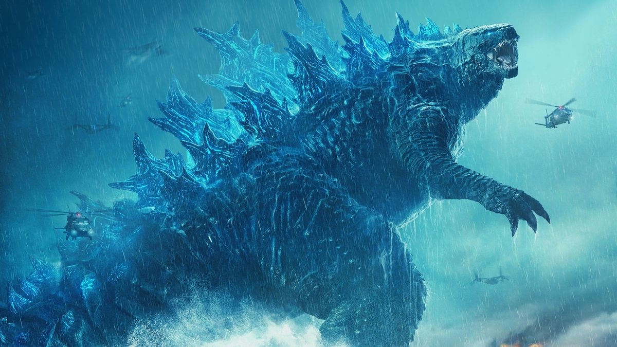 Godzilla emerges from the ocean in Godzilla King of the Monsters - Monsterverse movies ranked streaming shows of 2023