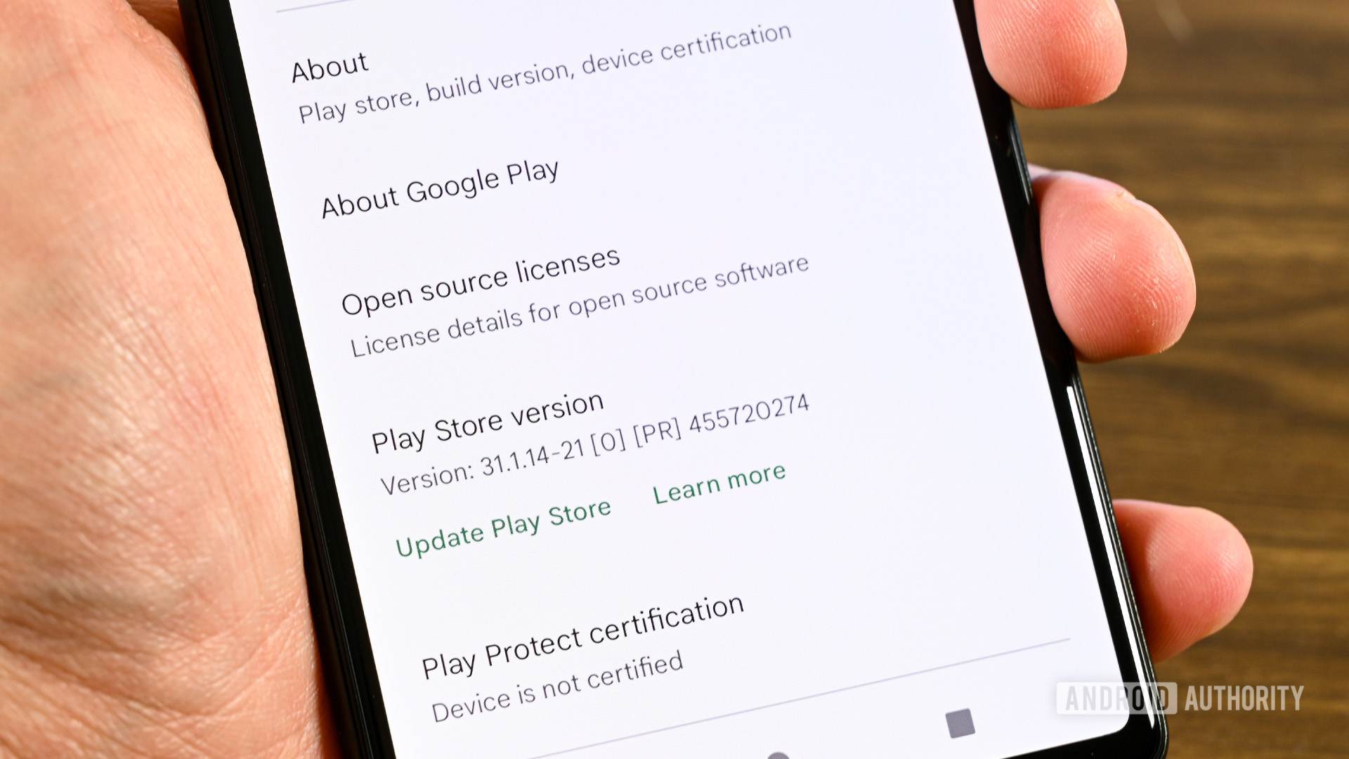 Google Play Store Other Settings