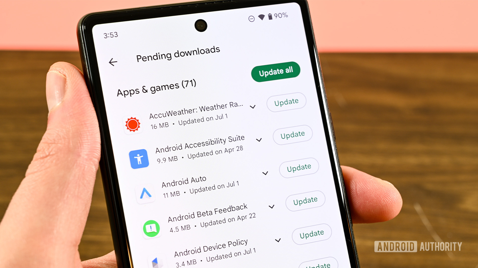 Google Play Store Update Apps