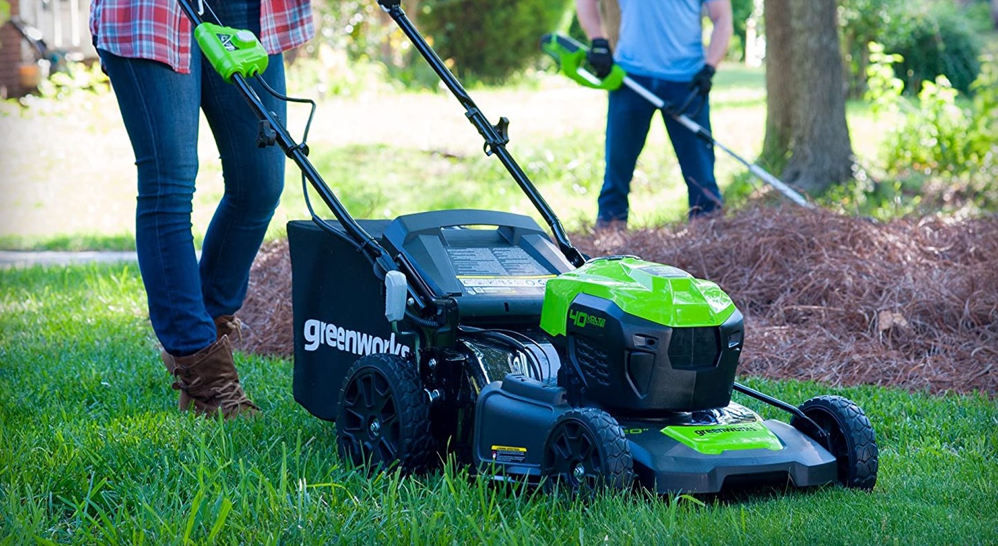 Greenworks 40V 20 inch Brushless Cordless Lawn Mower Promo Image