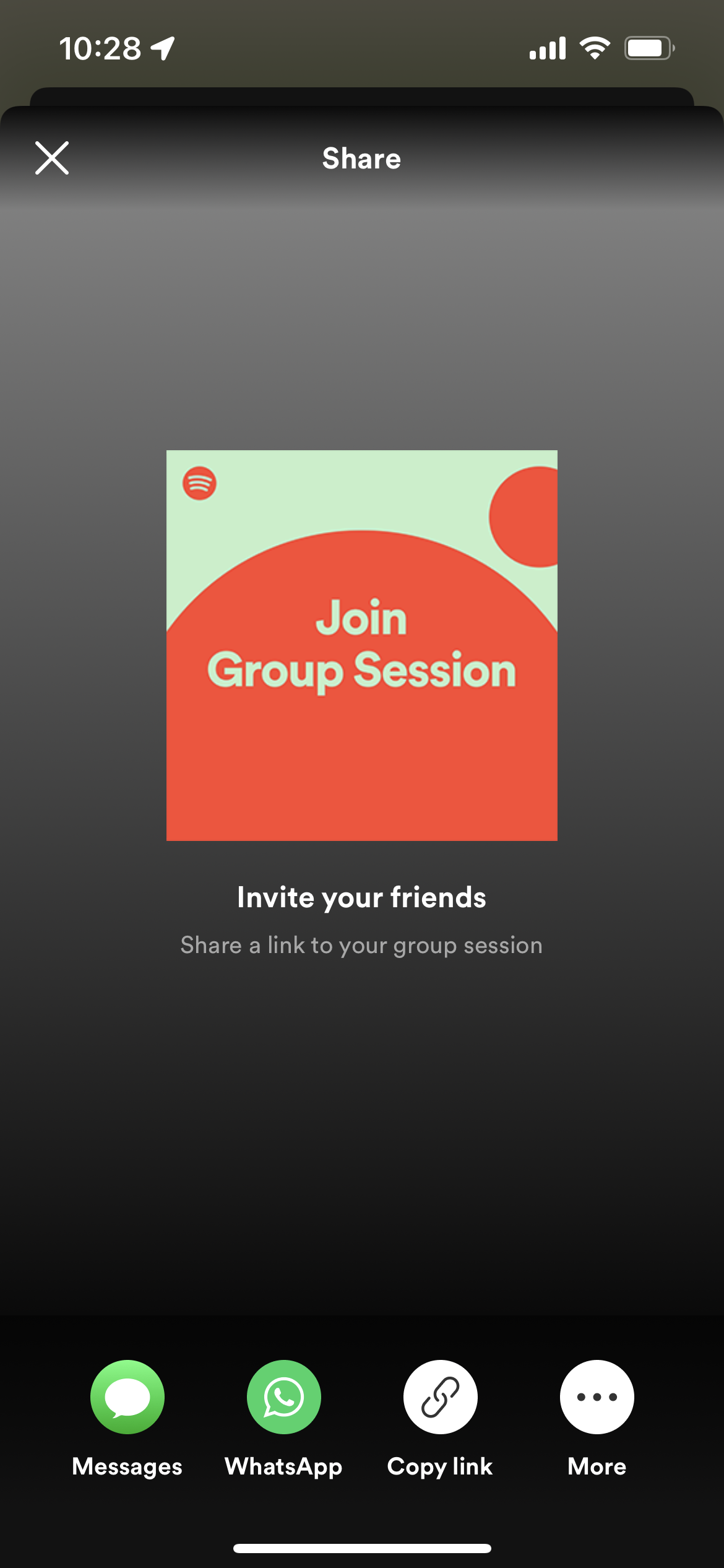 Group session invites for Spotify