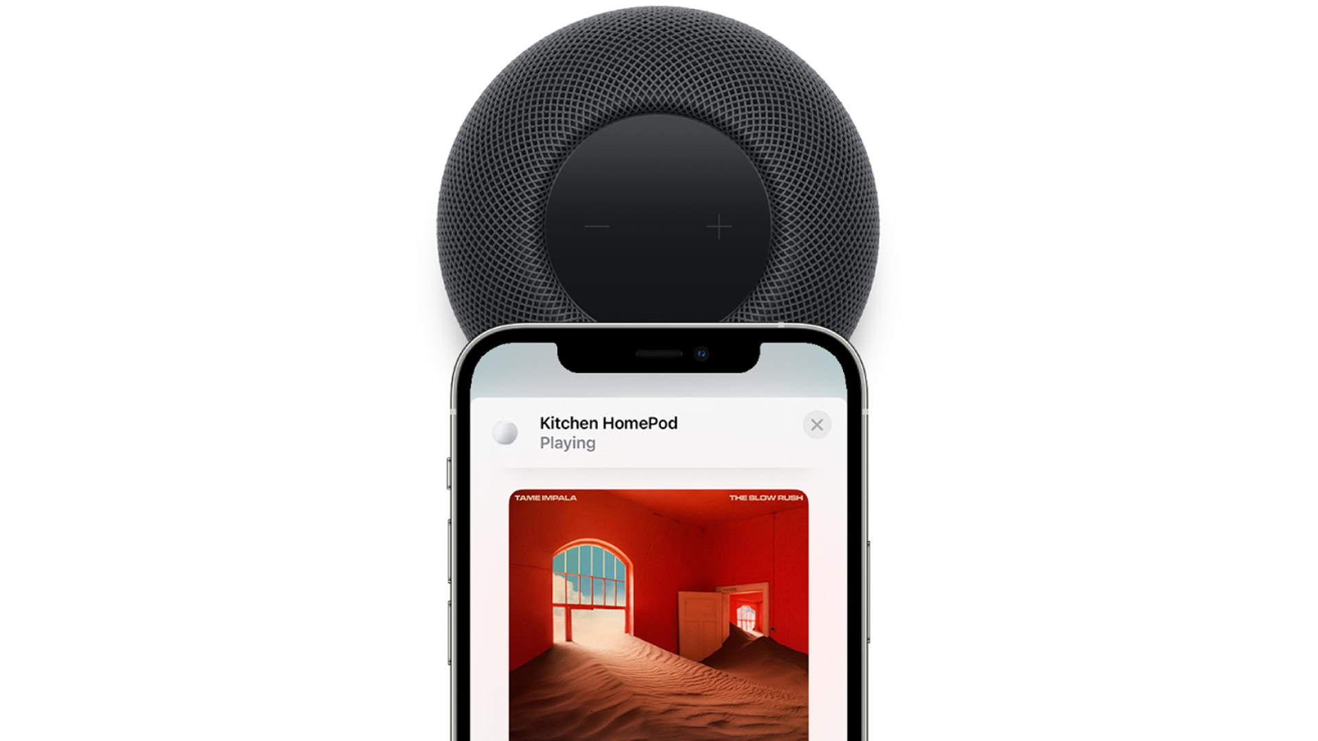 iPhone と HomePod mini の間でオーディオを転送する