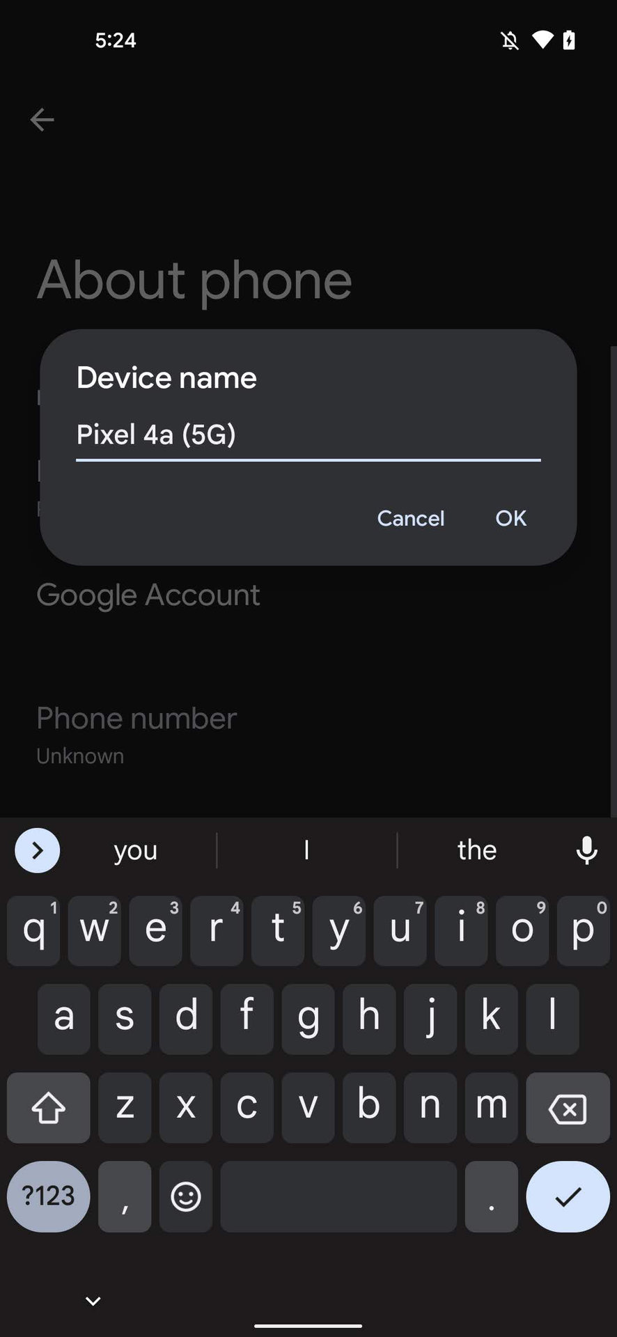 How to change device name on Android 3
