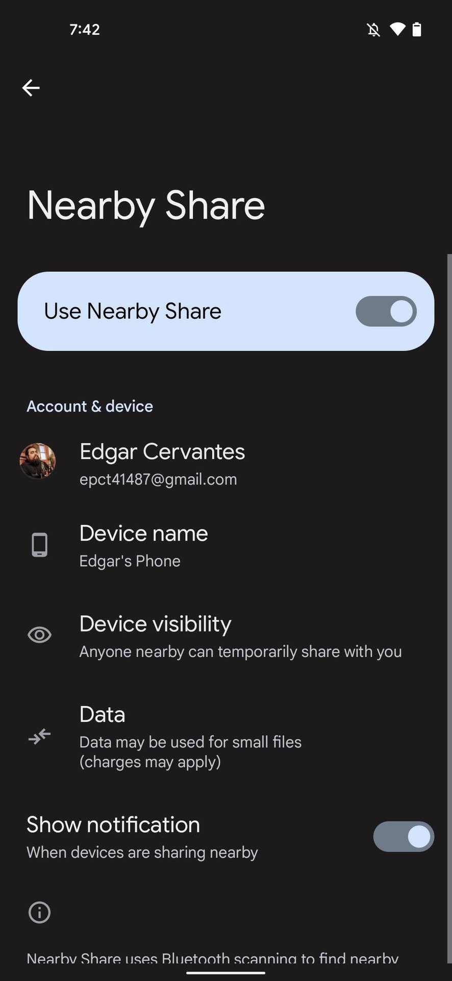 How to turn on Nearby Share 4