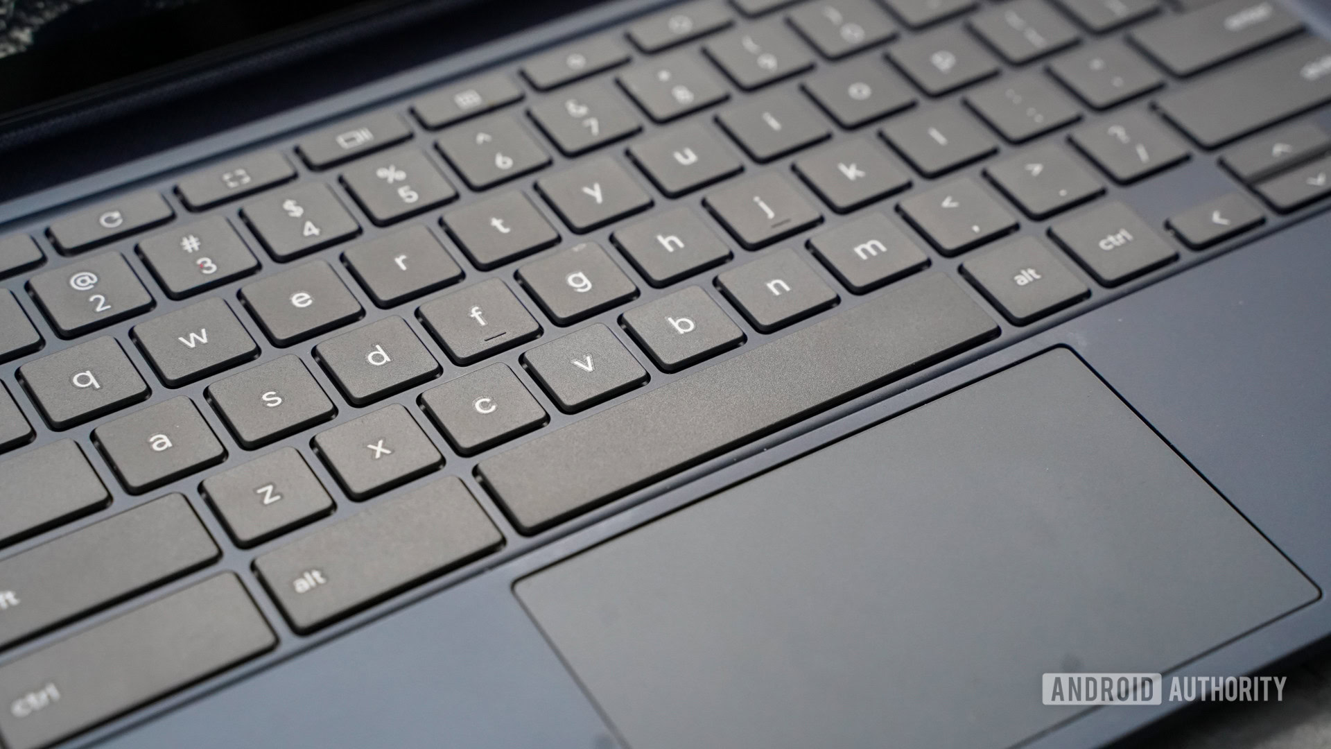Lenovo IdeaPad Duet 5 Chromebook keyboard closeup angled