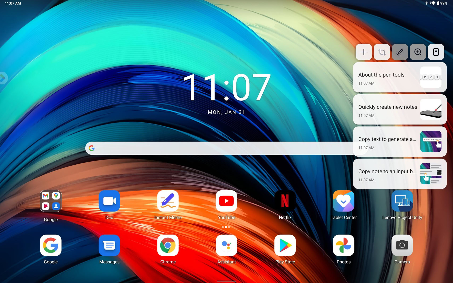 Lenovo Tab P12 Pro Precision Pen shortcuts