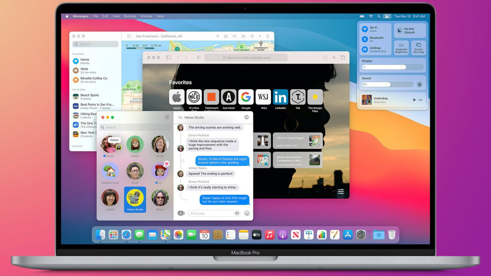 macOS Big Sur running on a MacBook Pro