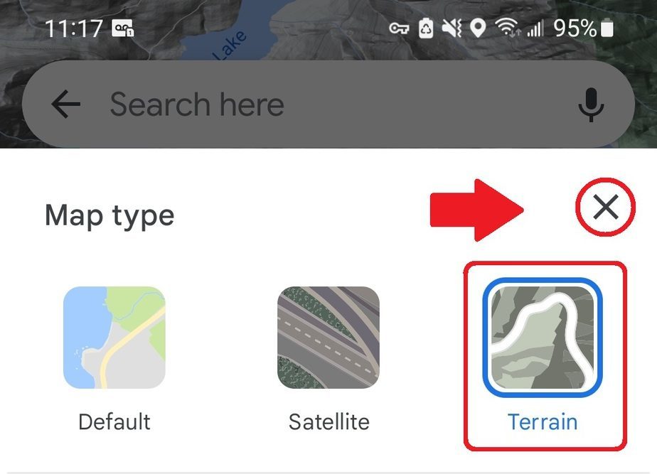 Google Maps mobile Terrain