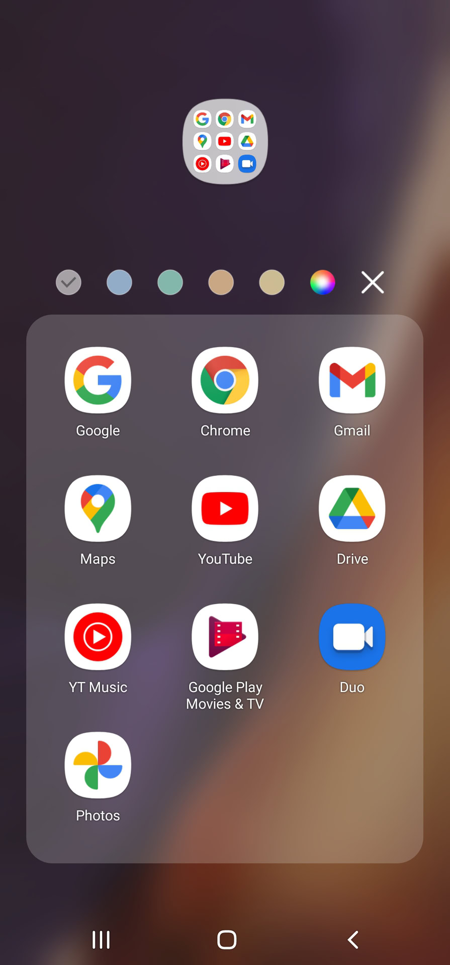 One UI Folder Color Picker