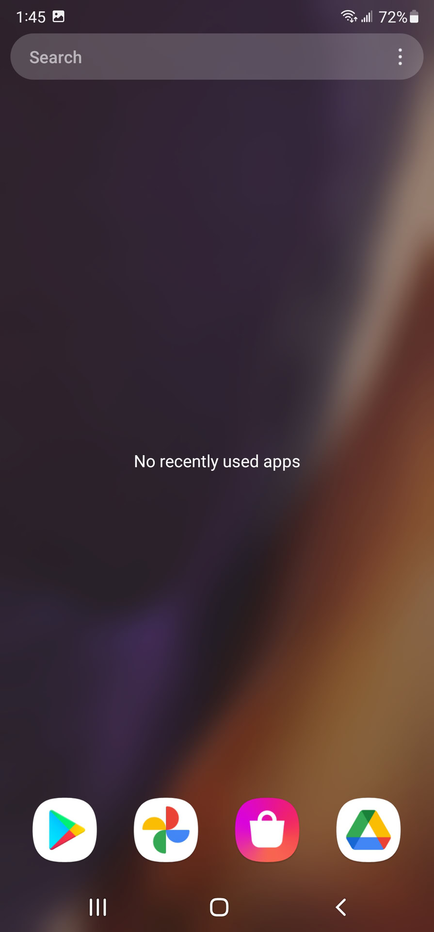 One UI Recent Apps Empty