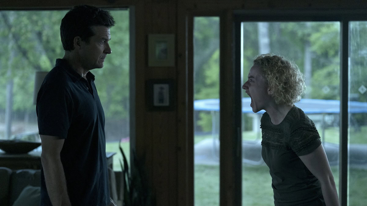 Still from Ozark season 4 part 1 showing Ruth yelling at Marty.