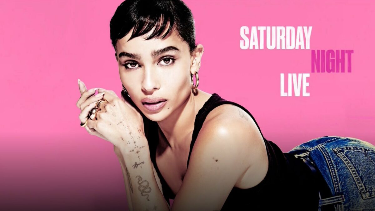 Zoe Kravitz in a promotional image for Saturday Night Live best Peacock shows