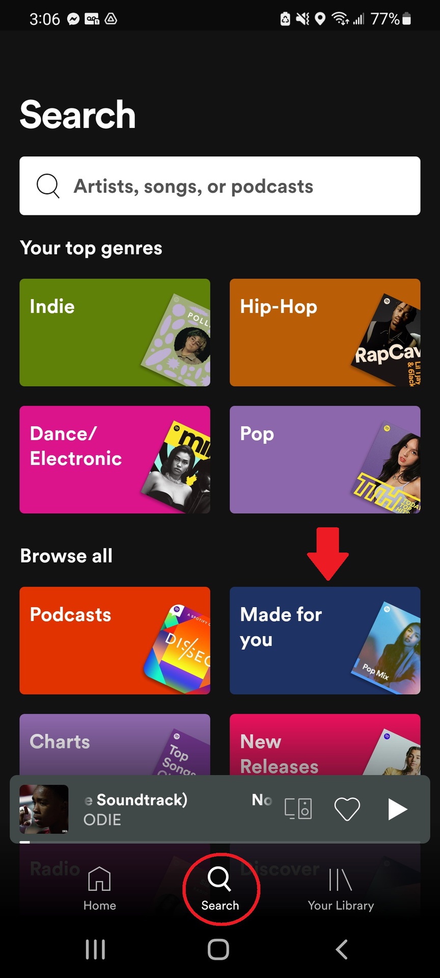 Spotify search made for you